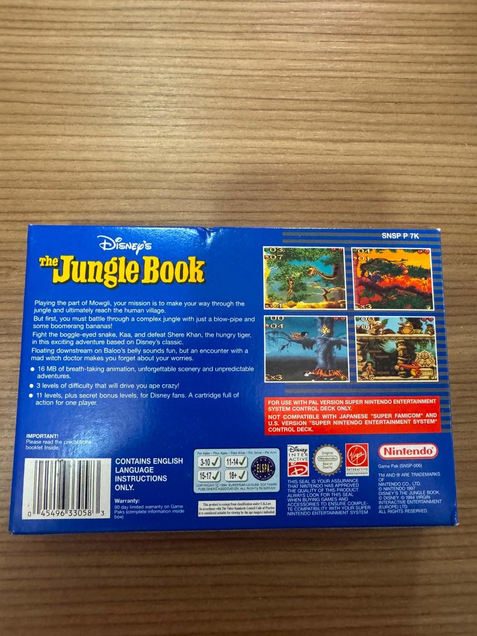 Disney's The Jungle Book - Super Nintendo