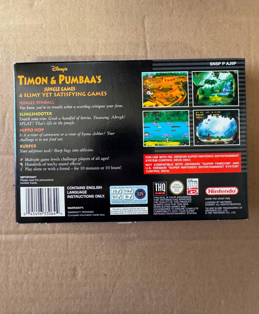 Disney's Timon & Pumbaa's Jungle Games - Super Nintendo